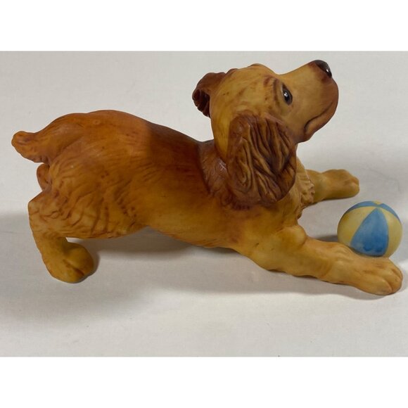 FRANKLIN MINT COCKER SPANIEL Dog Porcelain Sculpture Ball 1987 - Picture 10 of 14